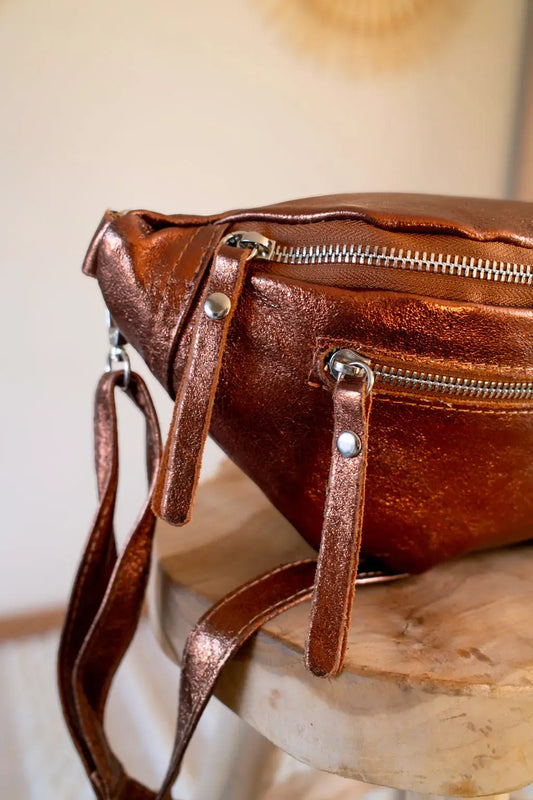 Sac banane en cuir - Chuck marron