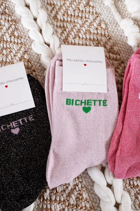 Chaussettes Bichette roses claires