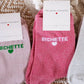 Chaussettes Bichette roses foncées