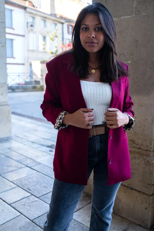 Veste blazer Lizie bordeaux