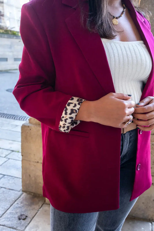 Veste blazer Lizie bordeaux