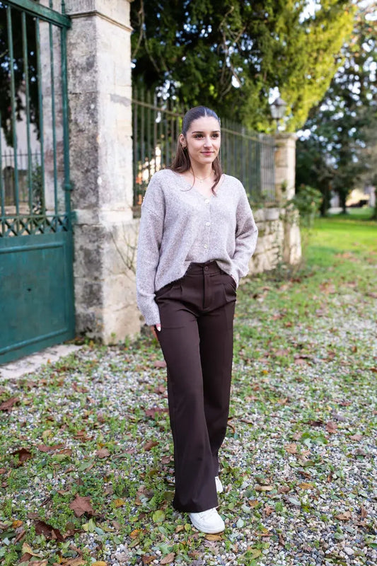 Pantalon Maria chocolat