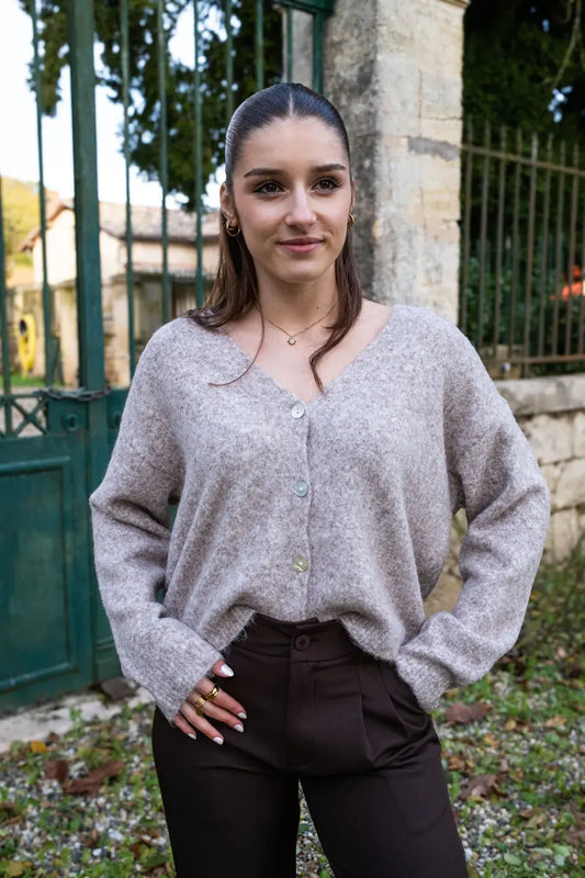 Gilet Azra taupe