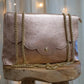 Sac en cuir irisé Nuage rose gold