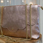 Sac en cuir irisé Nuage rose gold