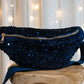 Sac banane à sequins Sina marine