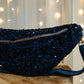 Sac banane à sequins Sina marine