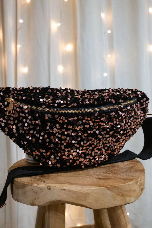 Sac banane à sequins Sina champagne