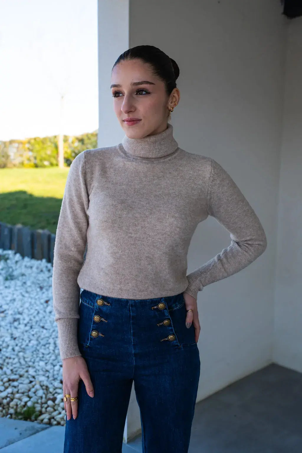 Pull Malo beige/taupe