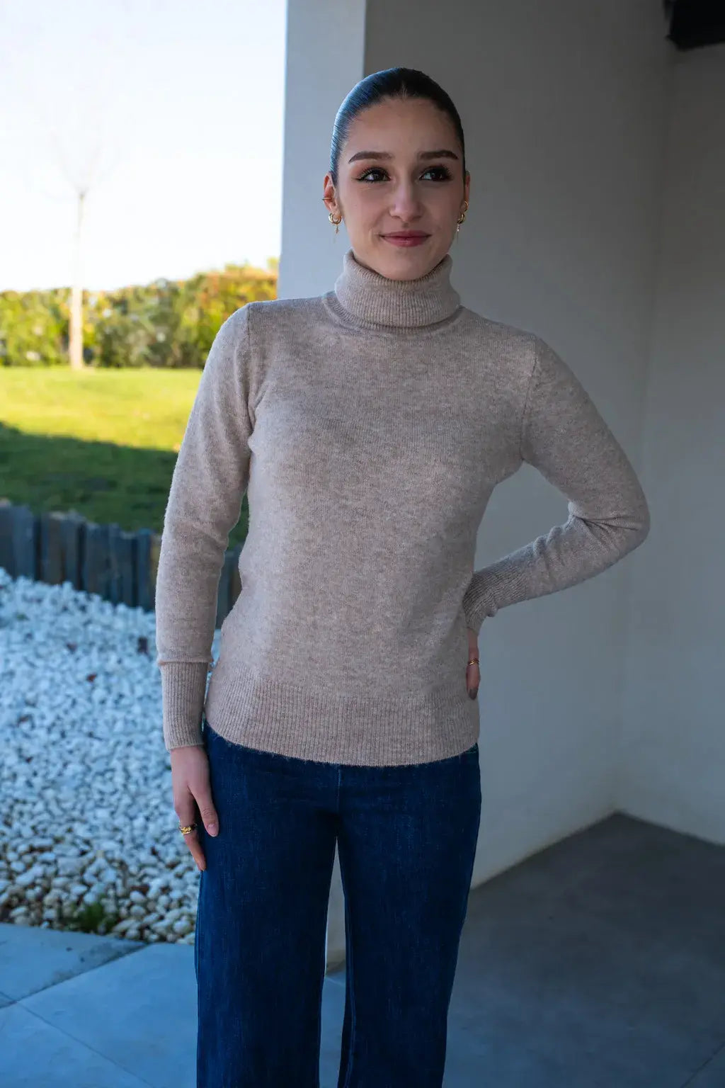 Pull Malo beige/taupe