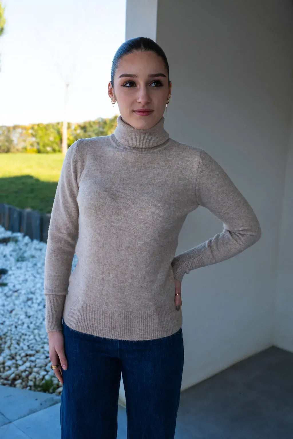 Pull Malo beige/taupe