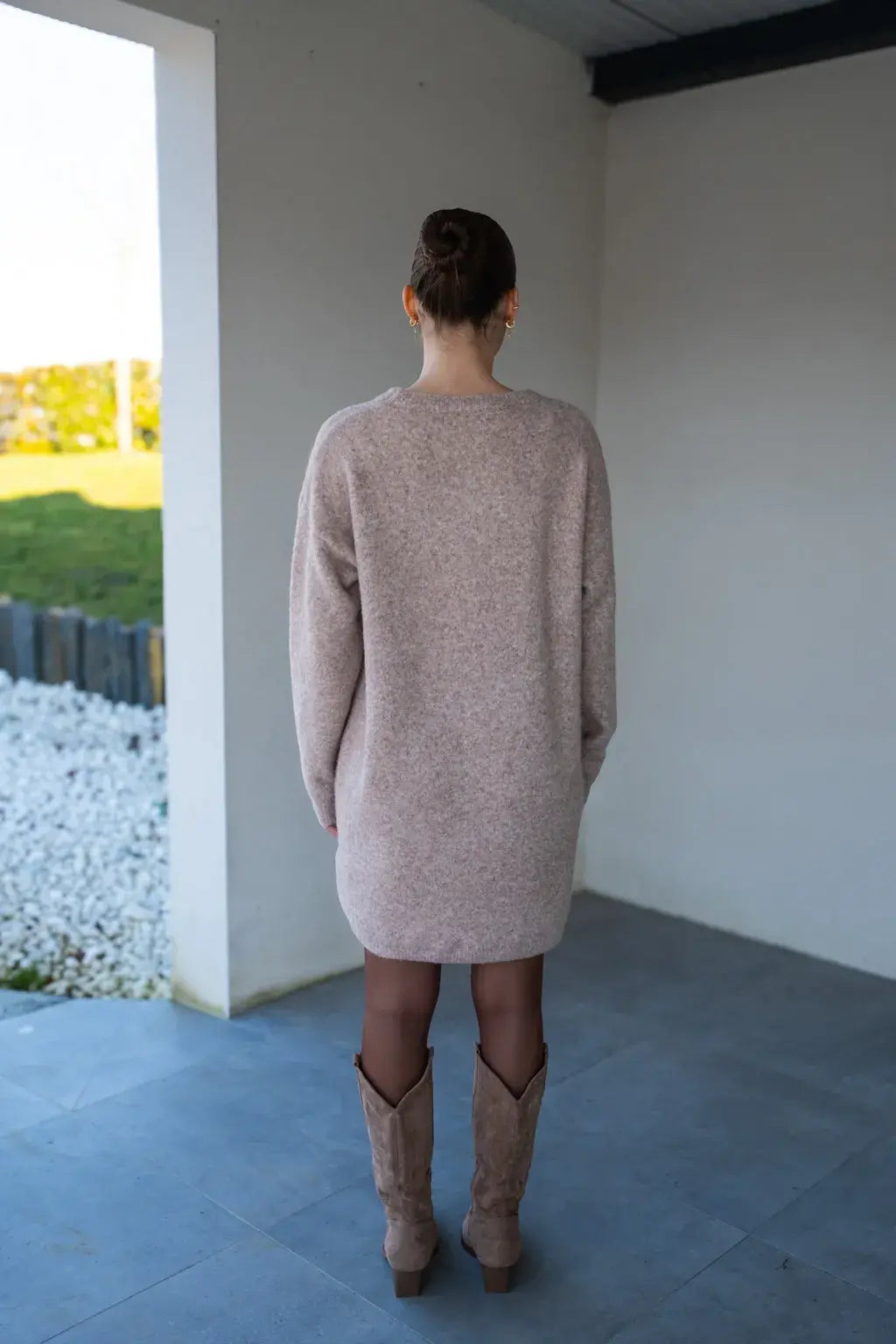 Robe pull Solana beige