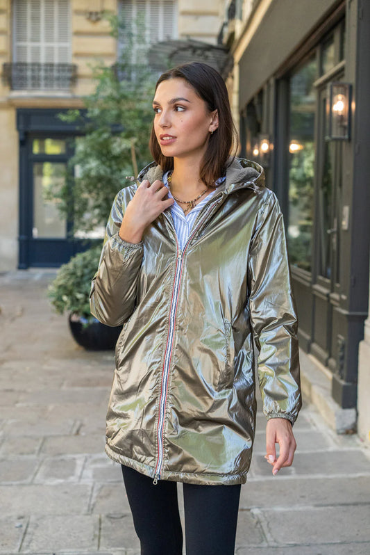 Parka fourrée imperméable Laura Jo - Albane bronze longue