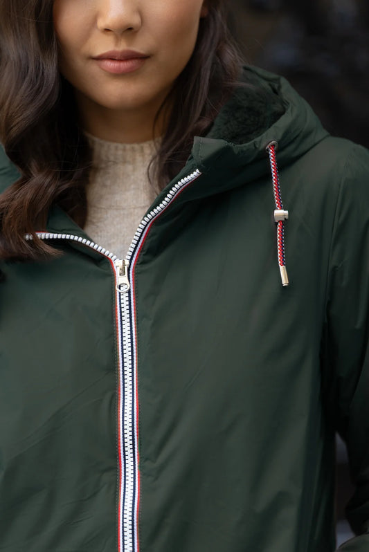 Parka fourrée imperméable Laura Jo - Harper vert forêt mi-longue