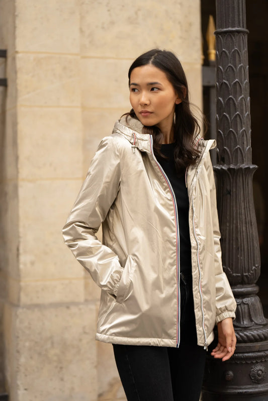 Parka fourrée imperméable Laura Jo - Harper dorée mi-longue