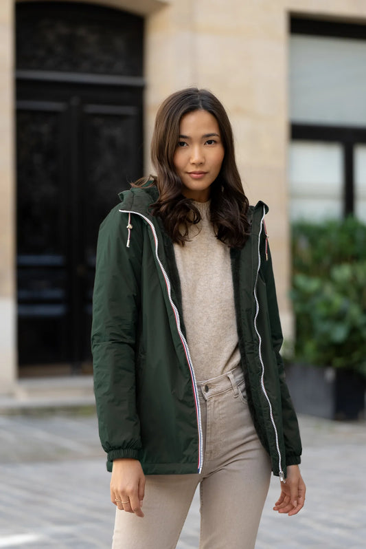 Parka fourrée imperméable Laura Jo - Harper vert forêt mi-longue