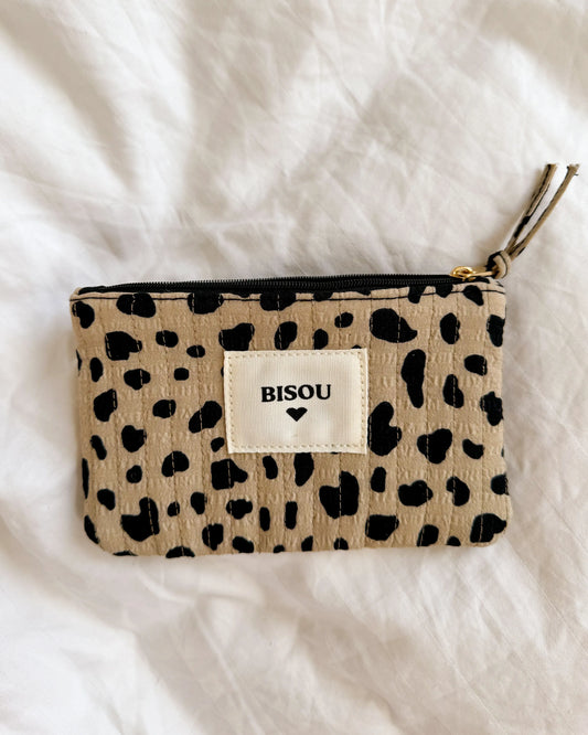 Pochette matelassée Bisou ❤ léopard