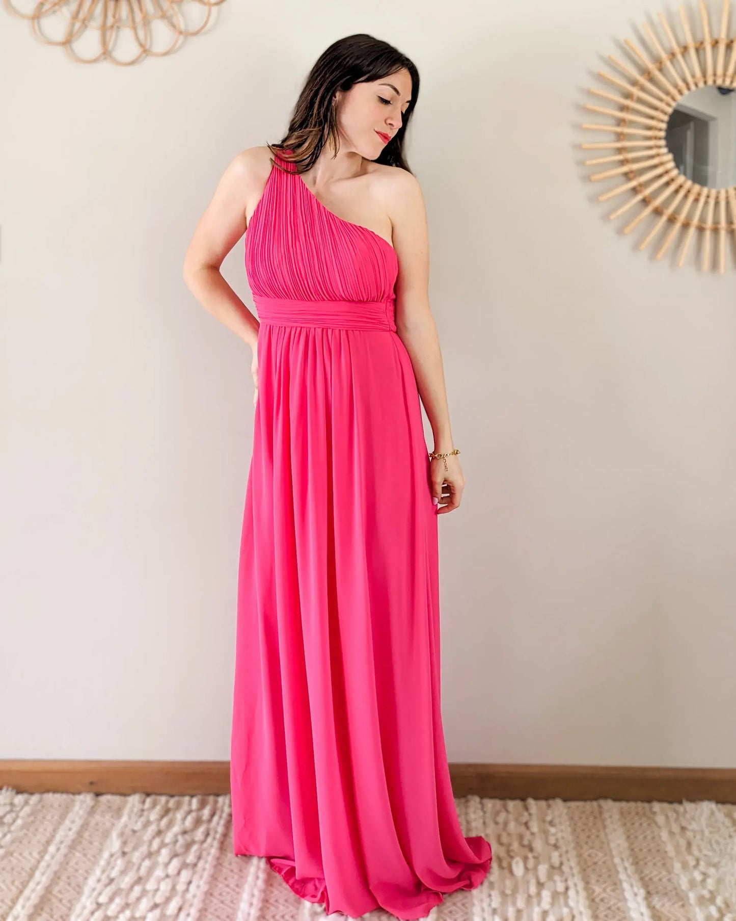 Robe longue fuchsia - Romane