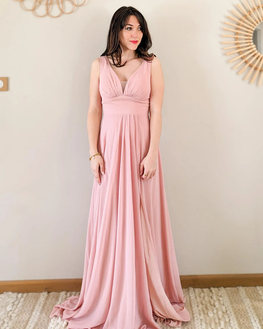 Robe longue rose - Valentina