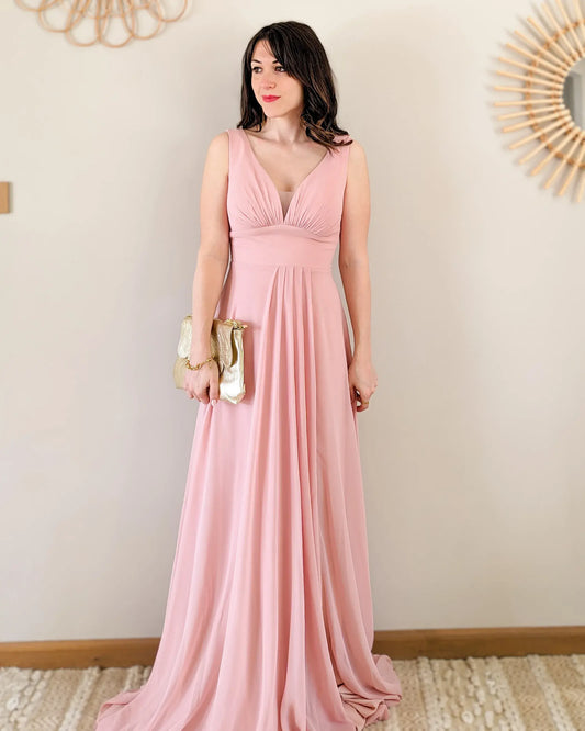 Robe longue rose - Valentina