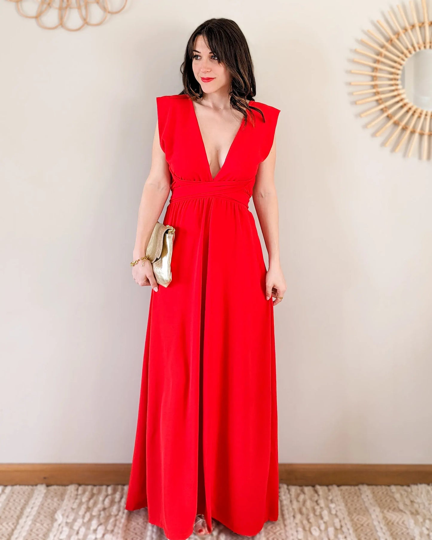 Robe longue rouge - Infinity multi positions