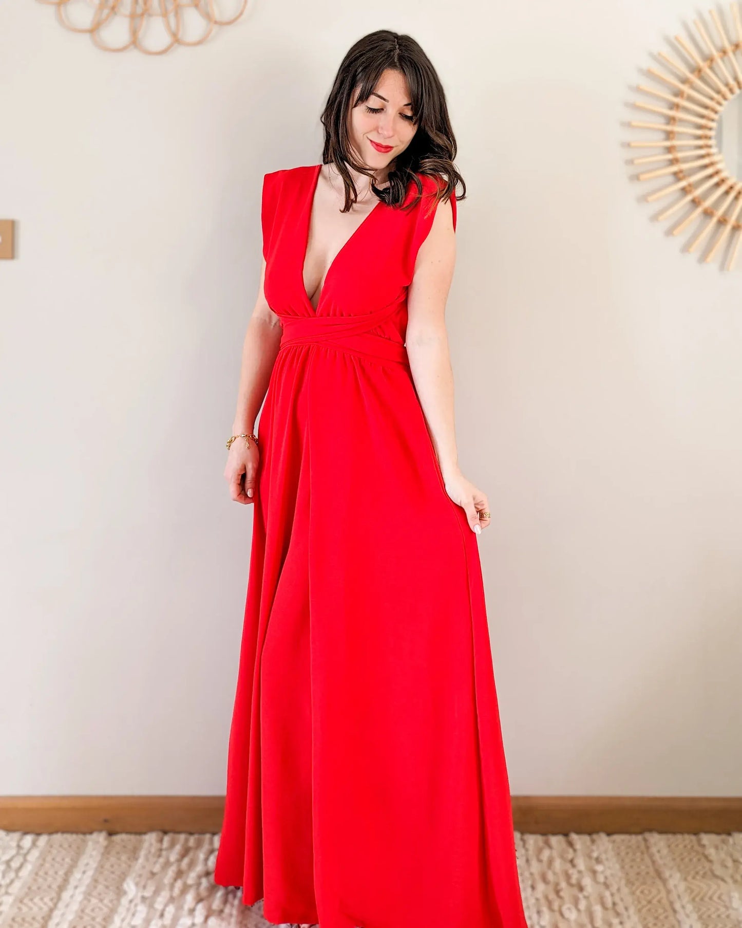 Robe longue rouge - Infinity multi positions