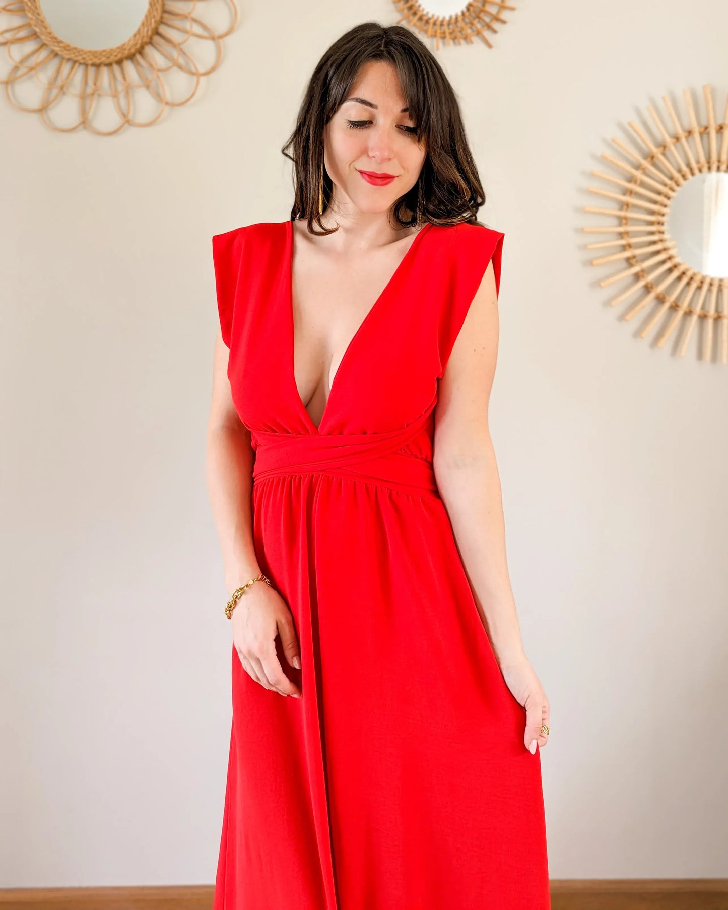 Robe longue rouge - Infinity multi positions