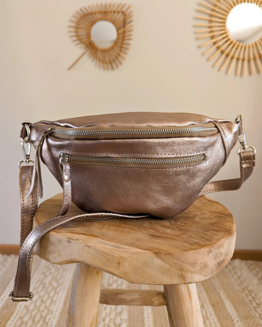 Sac banane en cuir - Chuck bronze