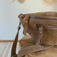 Sac banane en cuir velours - Hunter taupe