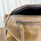 Sac banane en cuir velours - Hunter taupe