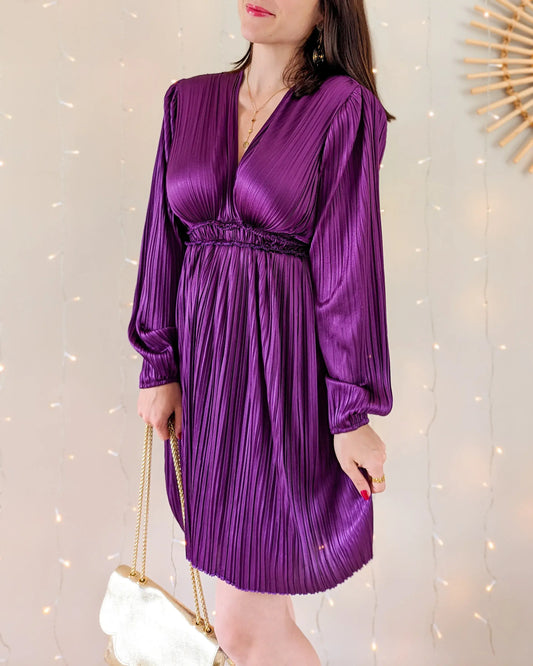 Robe plissée violette - Wendy