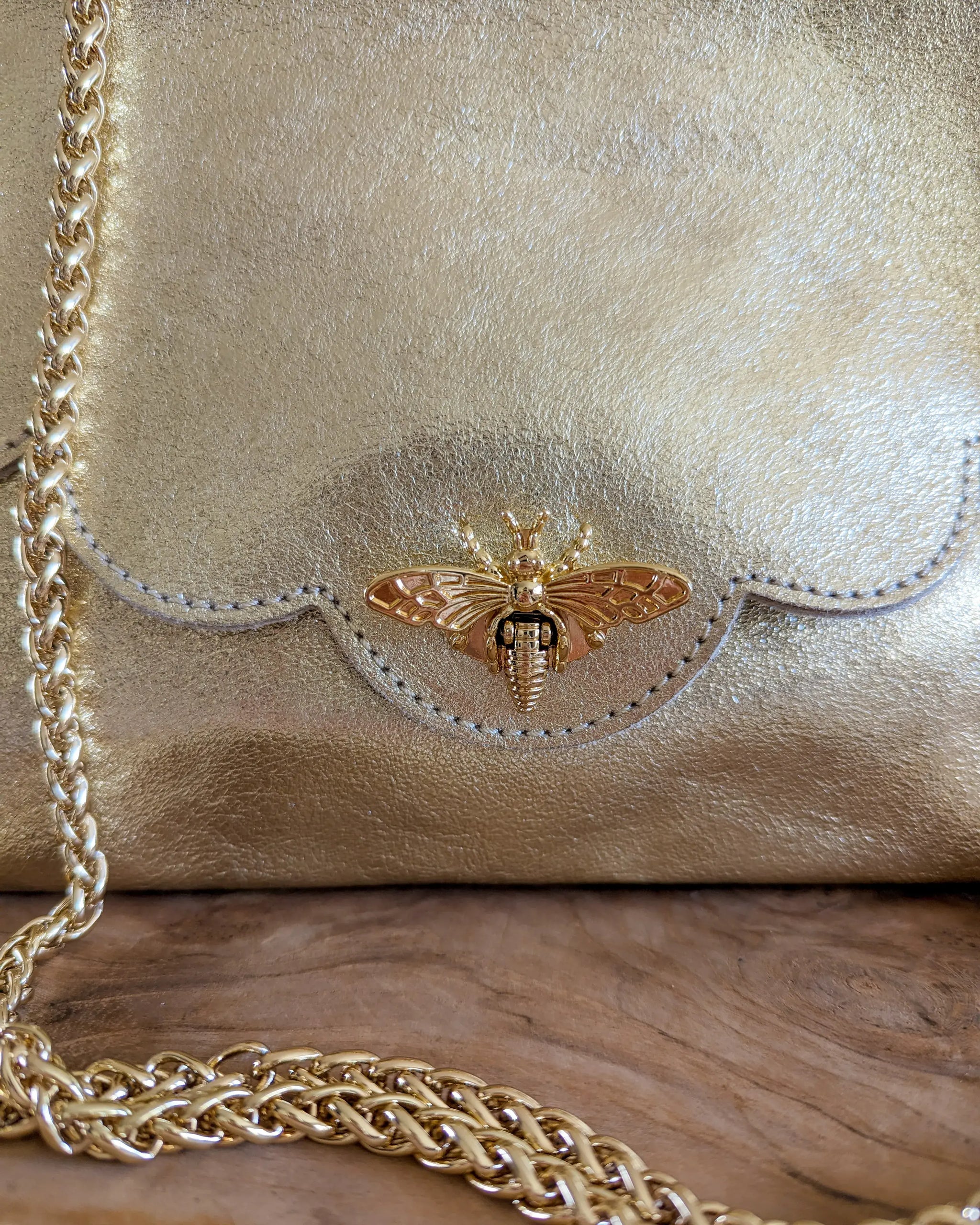 Sac en cuir iris Nuage dor Garochic