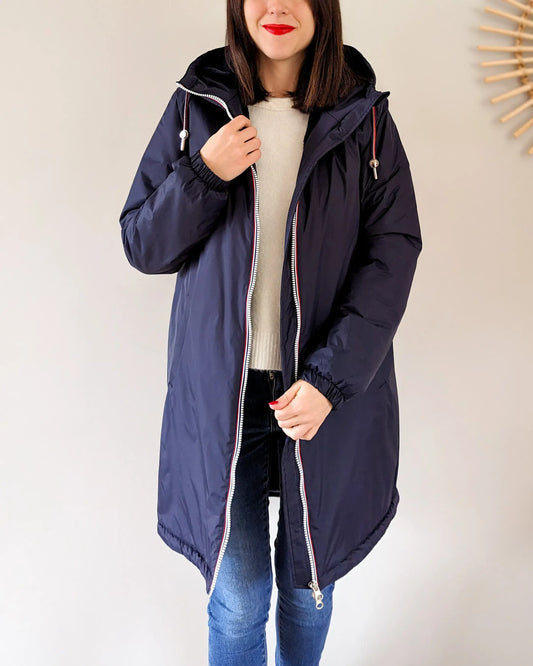 Parka fourrée imperméable Laura Jo - Harper marine longue