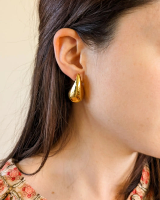 Boucles d'oreilles goutte dorées - Jaya
