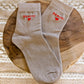 Chaussettes pailletées - Bisou beige foncé