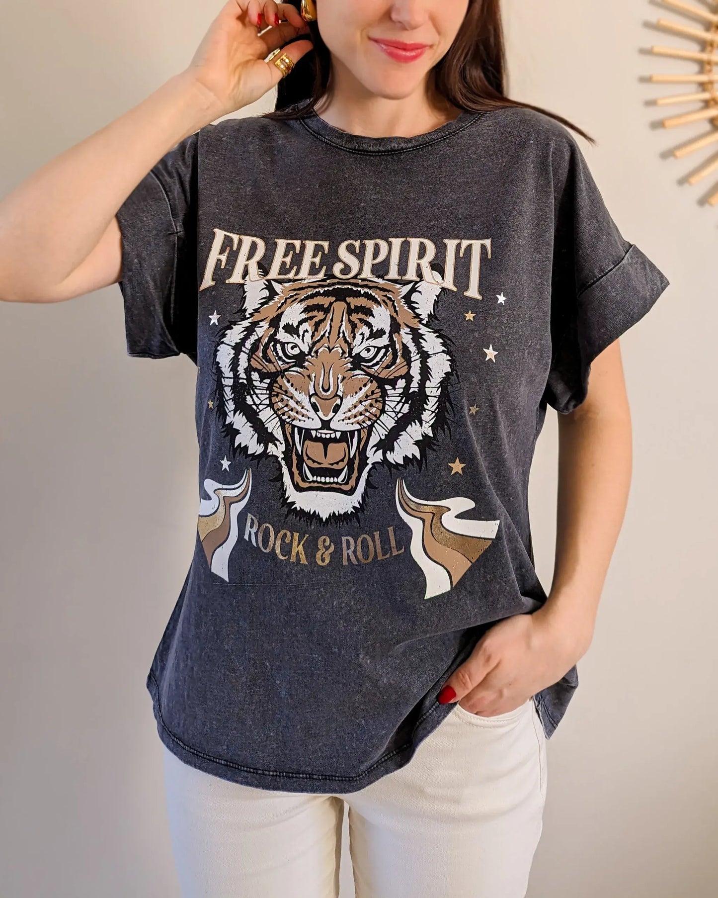 T-shirt gris - Free Spirit