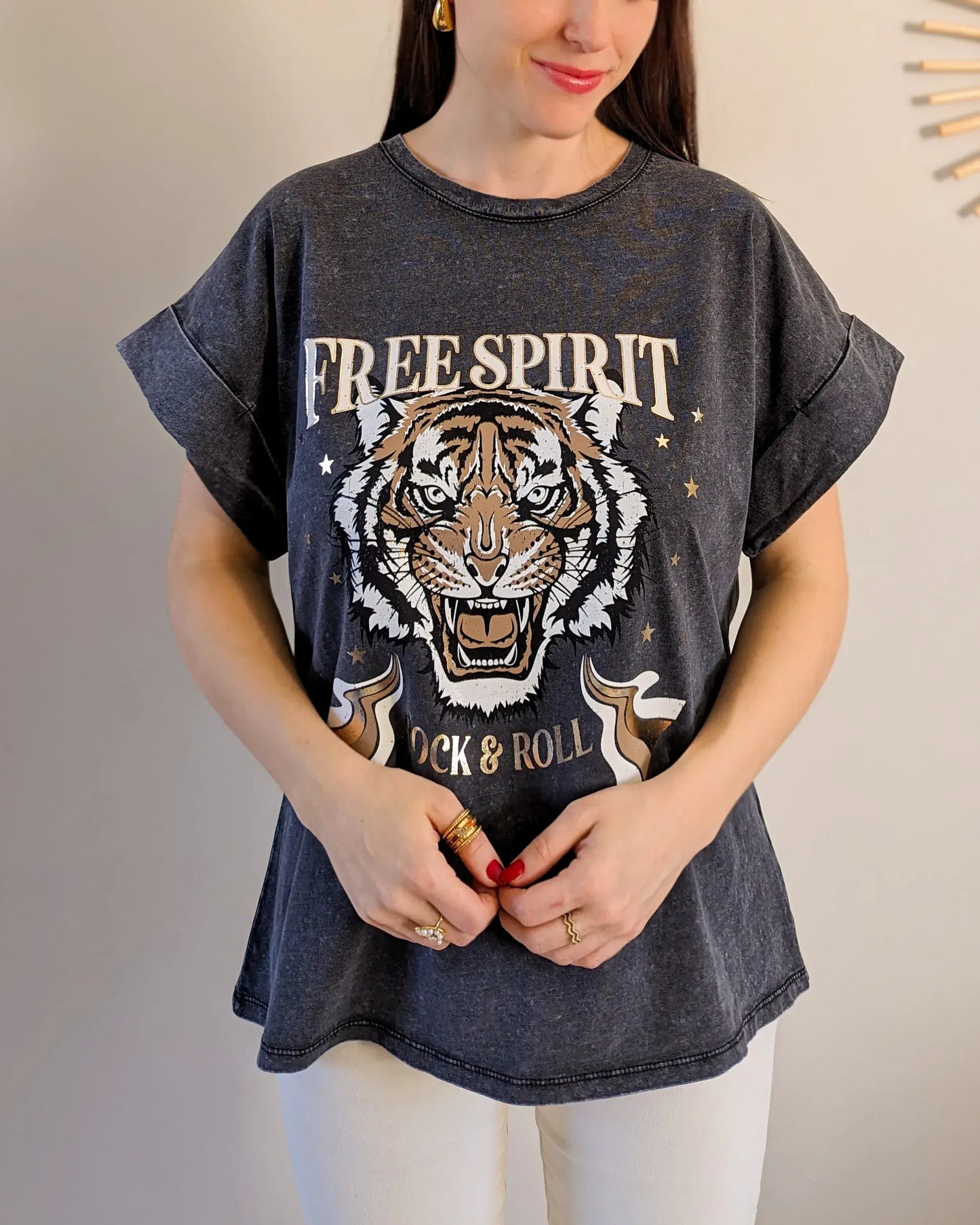 T-shirt gris - Free Spirit