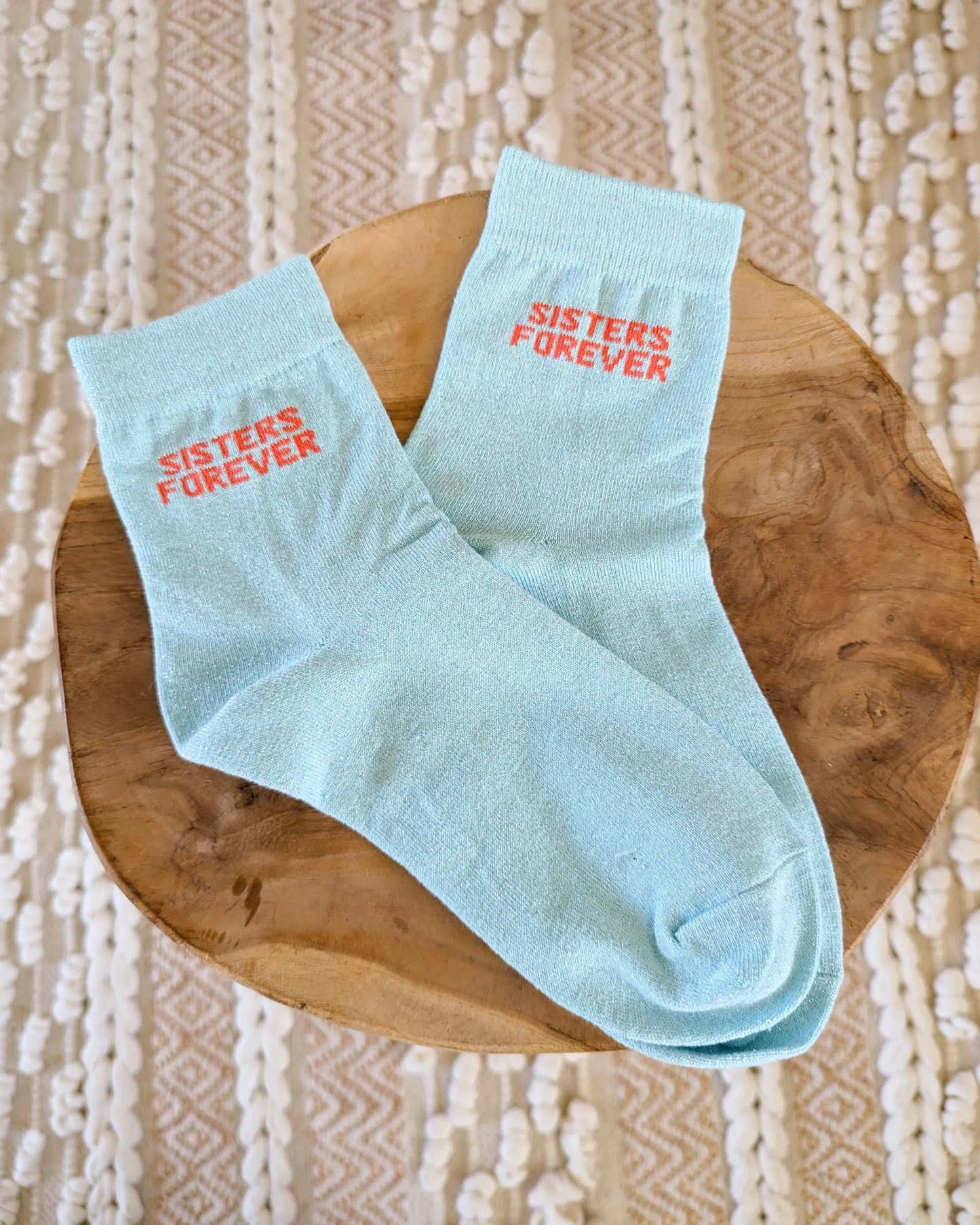 Chaussettes pailletées - Sisters Forever bleues