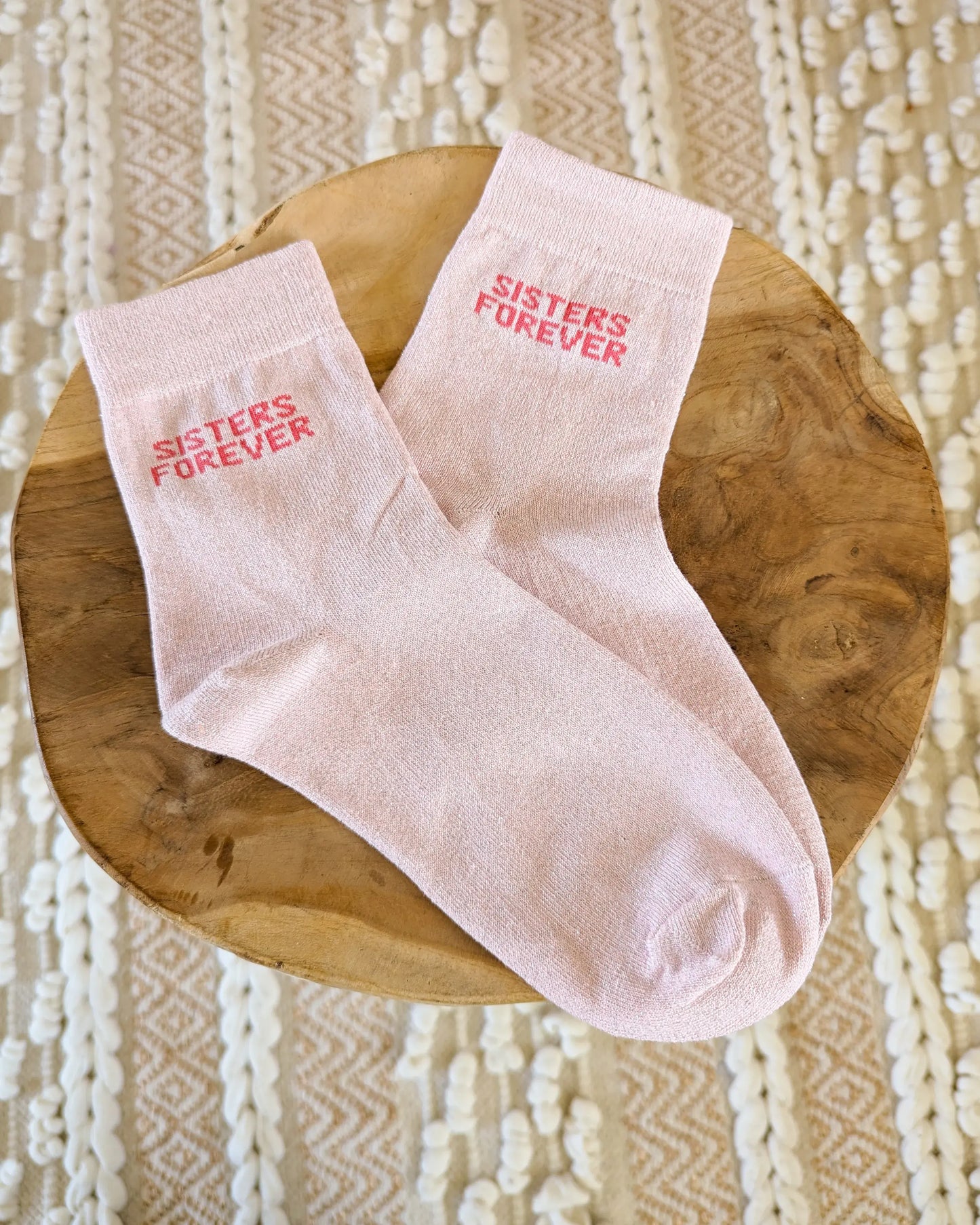 Chaussettes pailletées - Sisters Forever roses