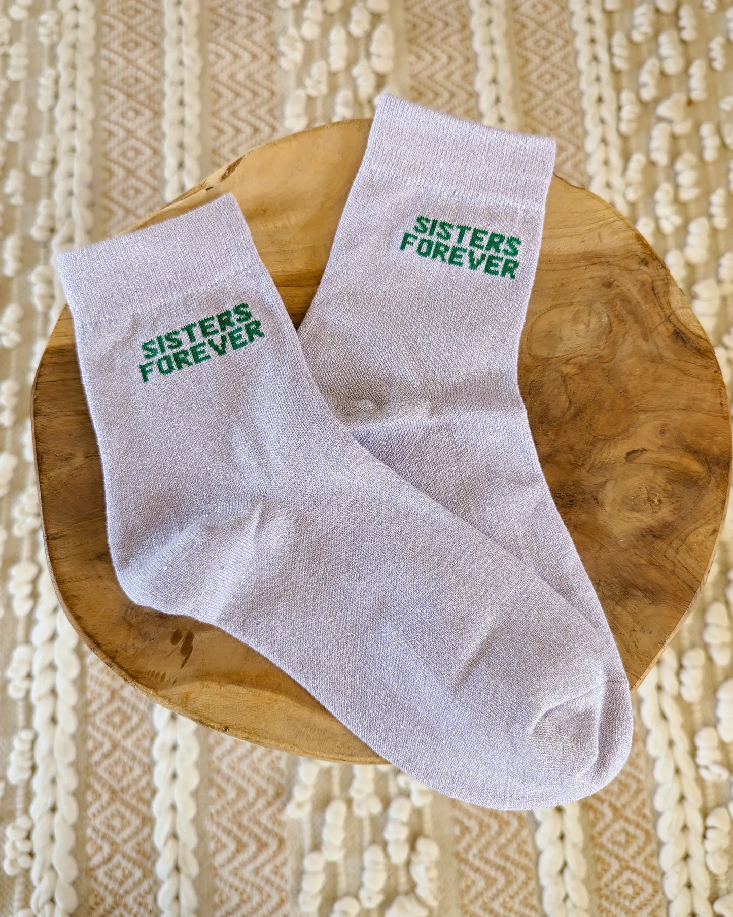 Chaussettes pailletées - Sisters Forever violettes