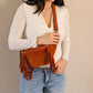 Sac banane en cuir velours - Frangella terracotta