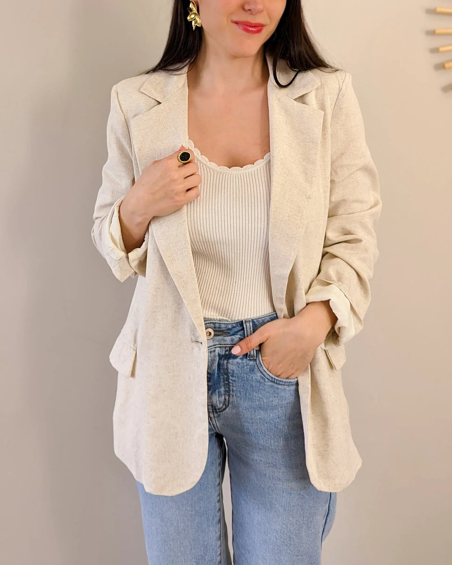 Veste blazer - Océane beige