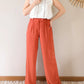 Pantalon en lin - Darren terracotta