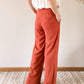 Pantalon en lin - Darren terracotta