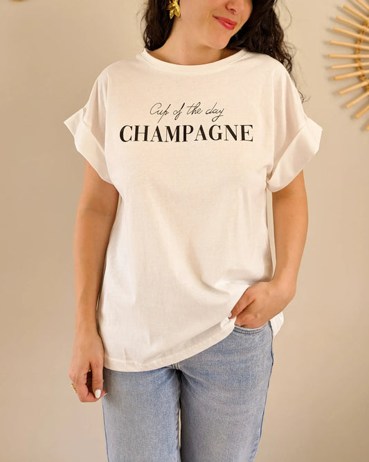 T-shirt blanc - Champagne