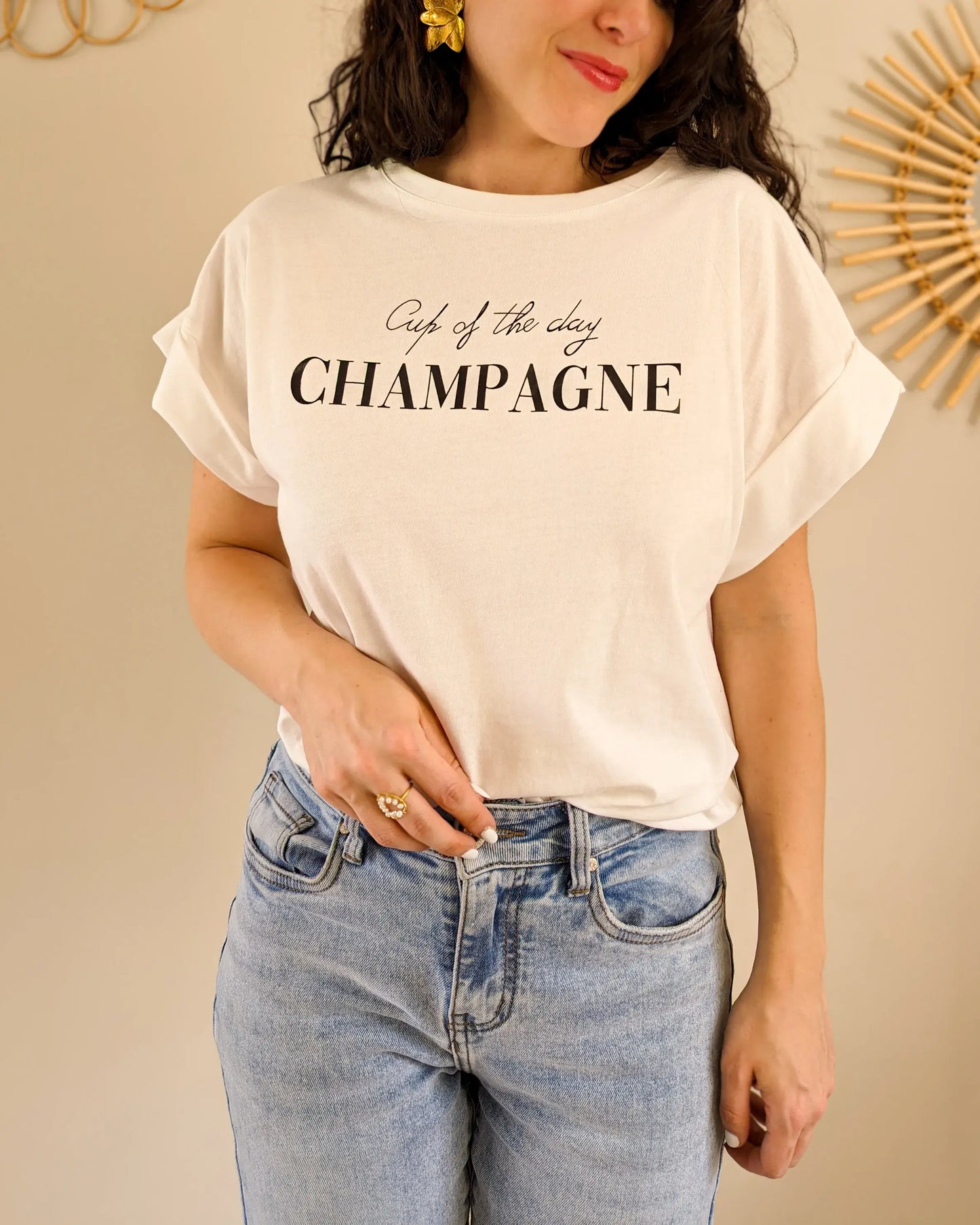 T-shirt blanc - Champagne