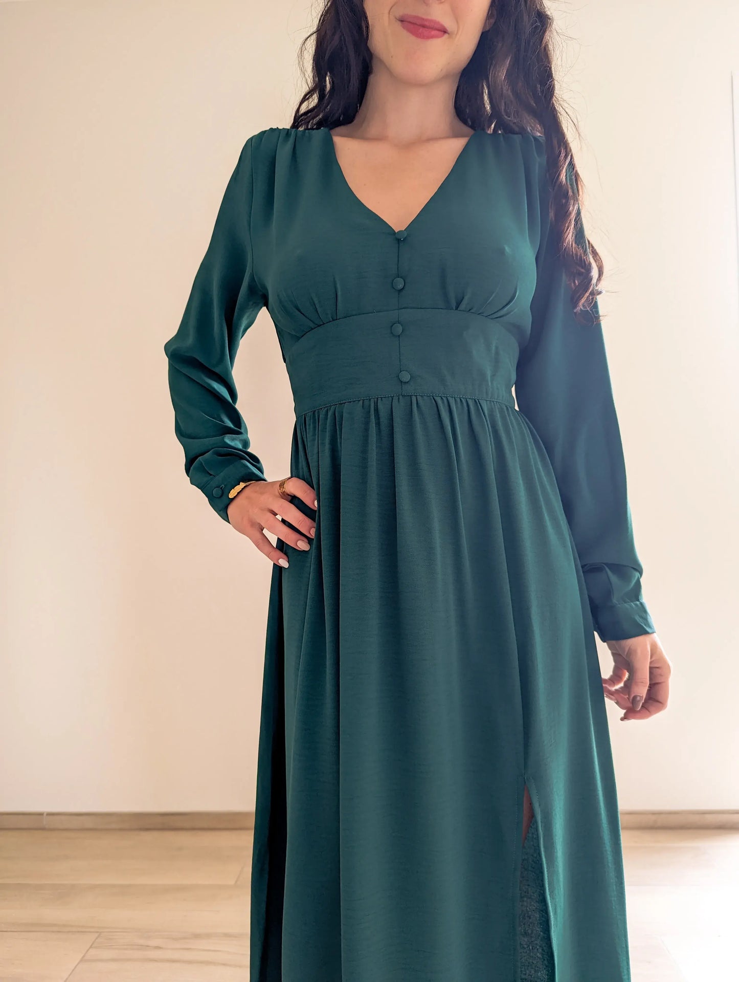 Robe longue verte - Yasmina