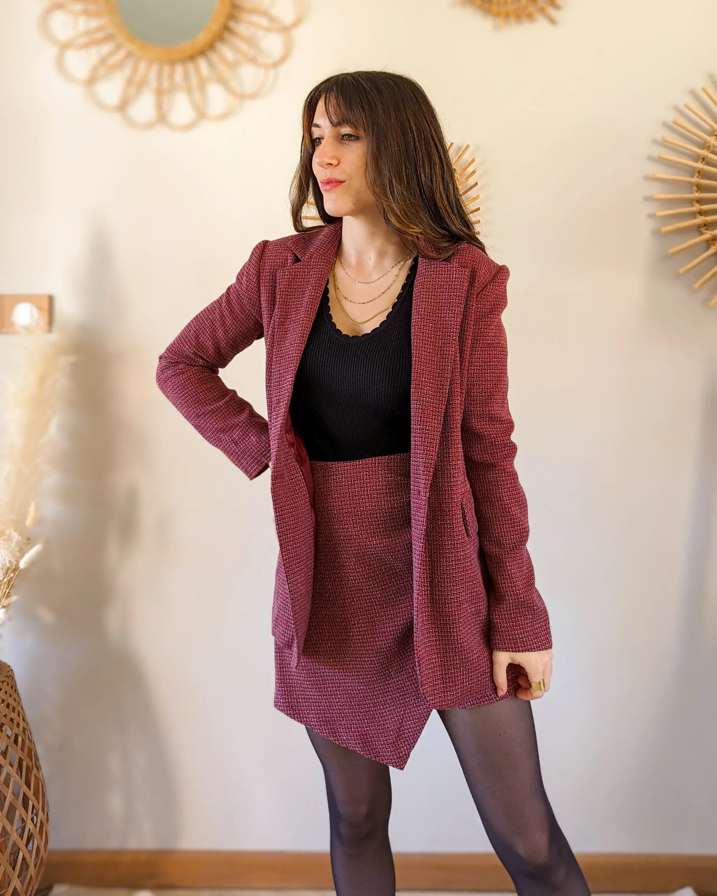 Veste blazer rouge - Nora