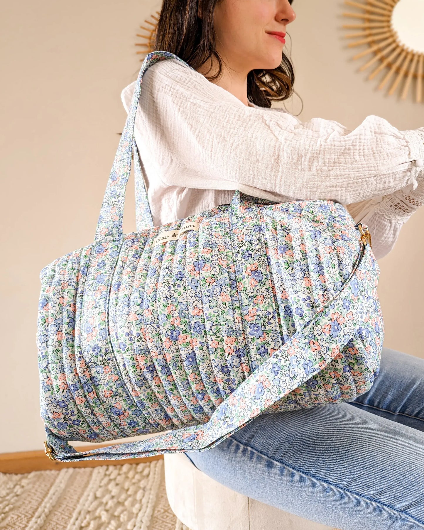 Sac bowling bleu liberty - Ciao Boum